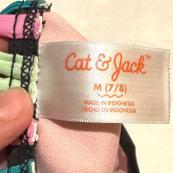 Cat & Jack One Piece Bathing Swimsuit Girls M Size 7-8 - Picture 2 of 4